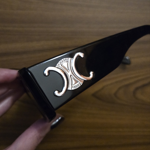 Celine XL Triomphe black sunglasses - Picture 3 of 13